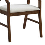 Armchair Livia rubberwood in walnut-ecru shade 47.5x54.5x78cm - Слика 4