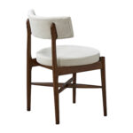Raudi rubberwood chair in walnut-ecru shade 45.5x45.5x81cm - Слика 2