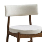 Raudi rubberwood chair in walnut-ecru shade 45.5x45.5x81cm - Слика 3