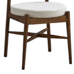 Raudi rubberwood chair in walnut-ecru shade 45.5x45.5x81cm - Слика 4