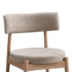 Raudi rubberwood chair in natural-beige shade 45.5x45.5x81cm - Слика 3