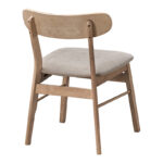 Cairo rubberwood chair in natural-beige shade 47x47x76cm - Image 2