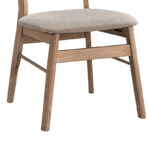 Cairo rubberwood chair in natural-beige shade 47x47x76cm - Image 4