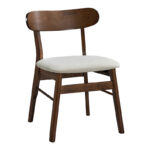 Dining table set Eleganza-Cairo set of 7 pieces mdf in walnut shade 180x99x75.8cm - Image 2