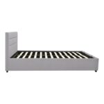Molito velvet bed in gray shade with storage space 120x200cm - Слика 3