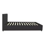 Molito anthracite velvet bed with storage space 120x200cm - Image 3