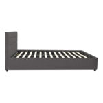 Molito bed in dark grey color fabric with storage space 160x200cm - Image 3