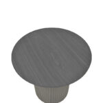 Dovel side table mdf in black shade D50x50cm - Image 4