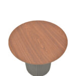Dovel side table mdf in walnut -black shade D50x50cm - Image 4