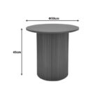 Dovel side table mdf in walnut -black shade D50x50cm - Image 5