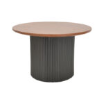 Dovel coffee table mdf in walnut-black shade D70x45cm - Image 2