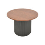 Dovel coffee table mdf in walnut-black shade D70x45cm - Image 3