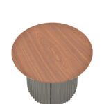 Dovel coffee table mdf in walnut-black shade D70x45cm - Image 4