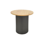 Dovel side table mdf in sonoma-black shade D50x50cm - Image 2