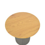 Dovel side table mdf in sonoma-black shade D50x50cm - Image 4