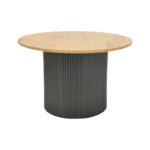 Dovel coffee table mdf in sonoma-black shade D70x45cm - Image 2