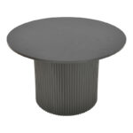 Karulo table mdf in black shade Φ120x76cm - Image 2