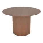 Karulo table mdf in walnut shade Φ120x76cm - Слика 2