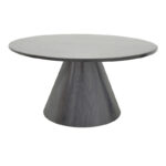 Donda coffee table mdf-metal in black shade D80x40cm - Image 2