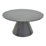 Donda coffee table mdf-metal in black shade D80x40cm - Image 3