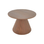 Donda coffee table mdf-metal in walnut shade D60x45cm - Image 3