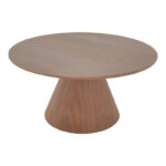 Donda coffee table mdf-metal in walnut shade D80x40cm - Image 3