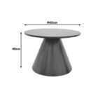Donda coffee table mdf-metal in sonoma shade D60x45cm - Image 4
