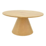 Donda coffee table mdf-metal in sonoma shade D80x40cm - Image 2