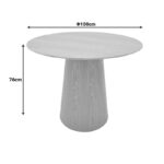 Donda table mdf-metal black D100x76cm - Image 4