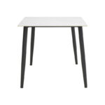 Gustas table white marble sintered stone-black metal 80x80x76cm - Image 2