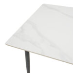 Gustas table white marble sintered stone-black metal 80x80x76cm - Image 4