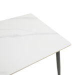 Gustas table white marble sintered stone-black metal 120x80x76cm - Слика 4