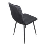 Grato chair black fabric-black metal leg 45.5x53.5x88.5cm - Слика 2