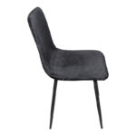 Grato chair black fabric-black metal leg 45.5x53.5x88.5cm - Слика 3