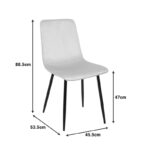 Grato chair black fabric-black metal leg 45.5x53.5x88.5cm - Слика 4