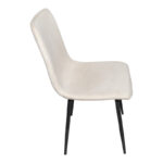 Grato chair beige fabric-black metal leg 45.5x53.5x88.5cm - Слика 3