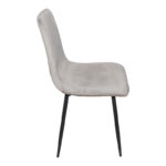 Grato chair grey fabric-black metal leg 45.5x53.5x88.5cm - Слика 2