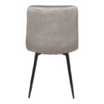 Grato chair grey fabric-black metal leg 45.5x53.5x88.5cm - Слика 4