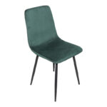 Grato chair in cypress green fabric-black metal leg 45.5x53.5x88.5cm