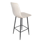 Grato bar-stool beige fabric-black metal leg 43.5x55x114cm - Слика 2