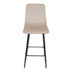 Grato bar-stool beige fabric-black metal leg 43.5x55x114cm - Слика 3
