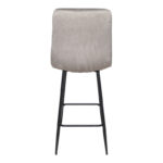 Grato bar-stool grey fabric-black metal leg 43.5x55x114cm - Image 3