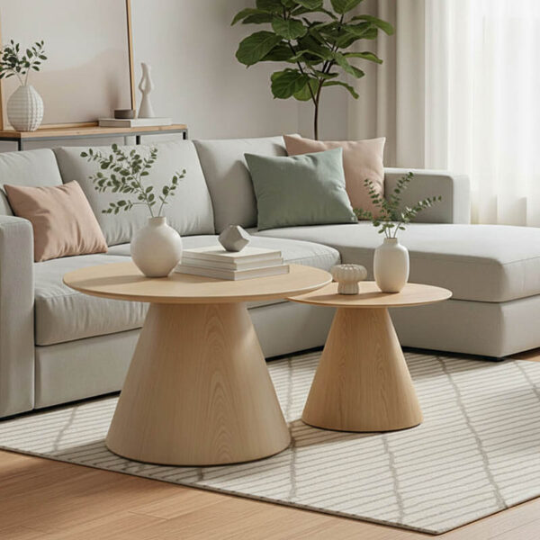 Donda mdf metal coffee table set of 2 sonoma