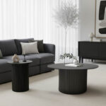 Комплет од 2 масички за кафе од МДФ од Dovel, црни