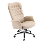 Manager office chair Kaline beige pu 69x79x115-123cm - Image 3