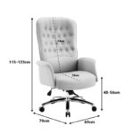 Manager office chair Kaline beige pu 69x79x115-123cm - Image 4