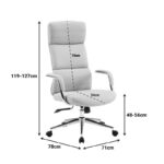 Manager office chair Bendona beige pu 71x78x119-127cm - Слика 5