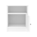 Foly bedside table with a cabinet in white 40x40x50cm - Image 5