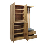 Zomie entrance furniture in oak shade 131x41.5x180.4cm - Image 2