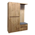Zomie entrance furniture in oak shade 131x41.5x180.4cm